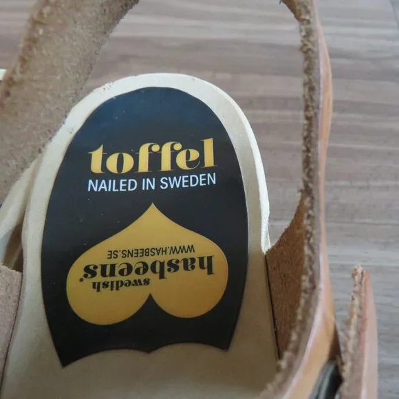 SWEDISH HASBEENS Leather Wooden Clogs 9.5-10 / NEED GONE! Make offer - Picture 12 of 15